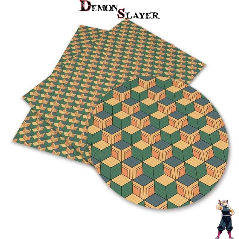 Tissu Giyu Tomioka Demon Slayer pour couture et création