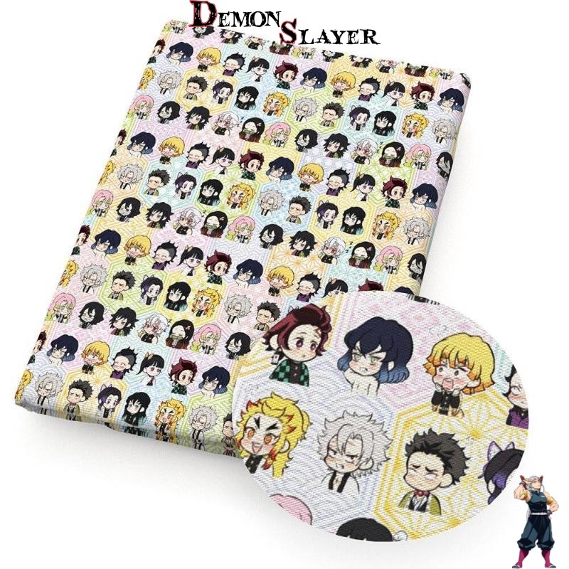 Tissu Demon Slayer personnage mignon pour loisirs créatifs