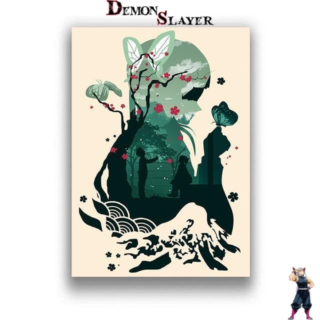 Tableau Shinobu Demon Slayer en plusieurs tailles
