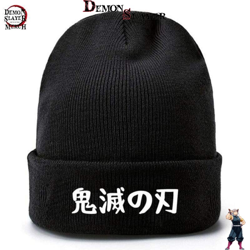 Bonnet Demon Slayer avec kanji japonais