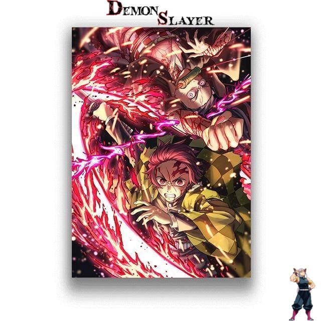Tableau Demon Slayer Tanjiro et Nezuko en plusieurs tailles