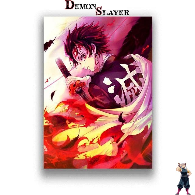 Tableau anime Tanjiro Demon Slayer en plusieurs tailles