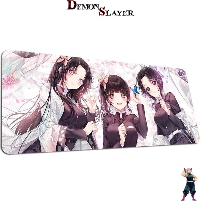 Tapis de souris Shinobu Demon Slayer Kimetsu Papillon, 900x400x3mm ou 700x400x3mm