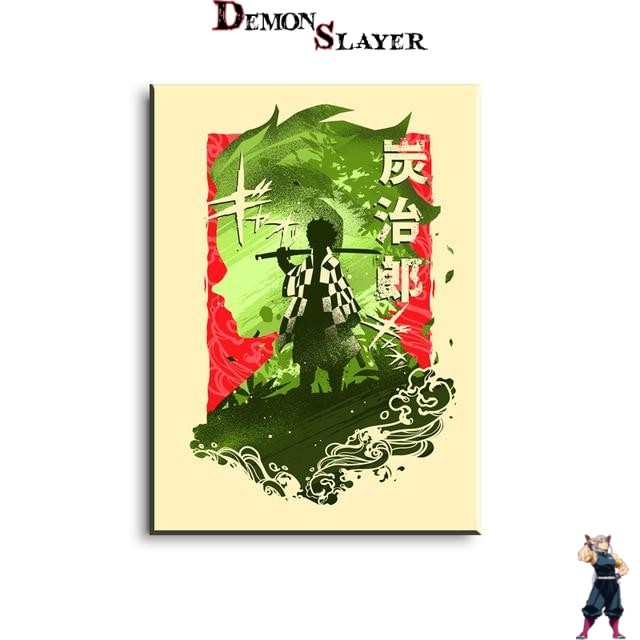 Tableau Demon Slayer Tanjiro Kamado avec cadre au choix