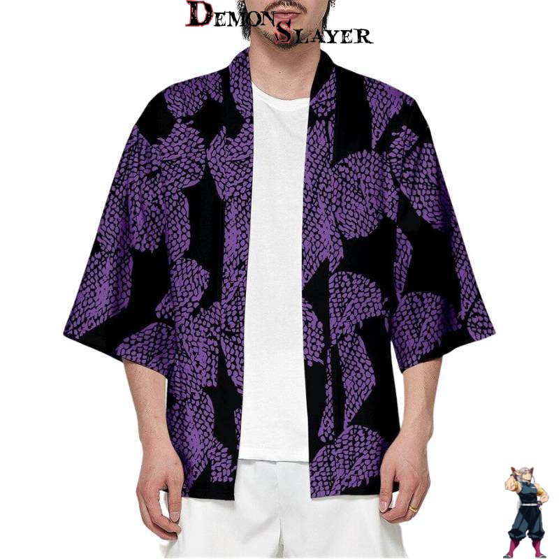 Kimono Demon Slayer Kokushibou en tailles XXS à 4XL