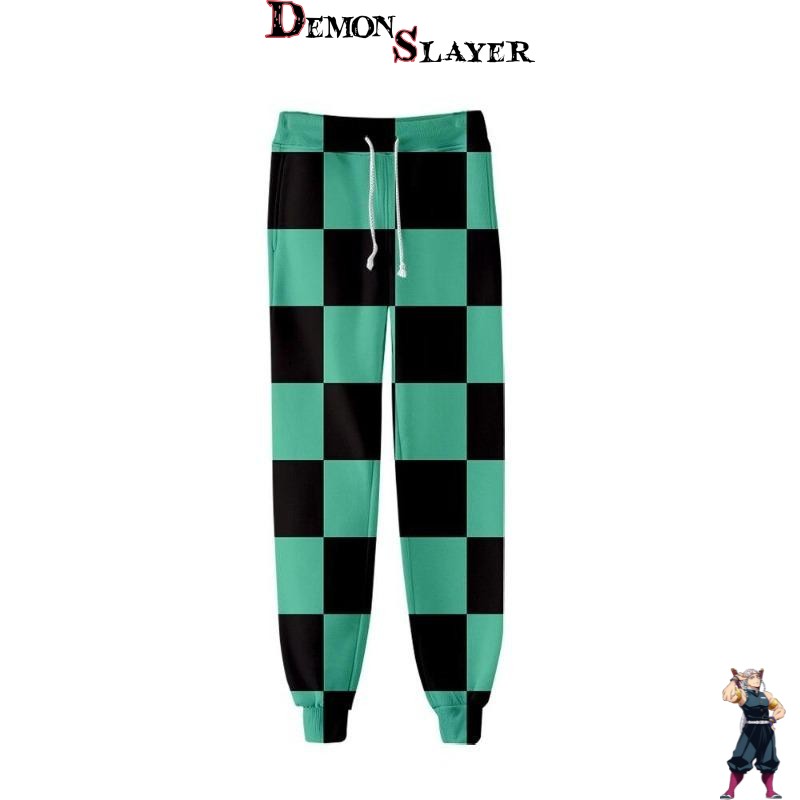 Jogging noir et vert Demon Slayer Tanjiro