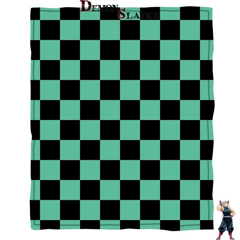 Couverture Demon Slayer Tanjiro Kamado 130x150cm, 150x200cm, 180x200cm ou 180x230cm