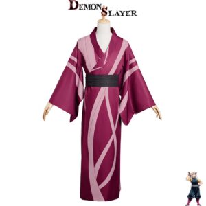 Cosplay Demon Slayer Tengen Uzui coloris bordeaux