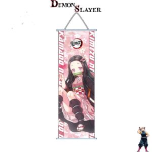 Toile murale modèle 10 Demon Slayer Kamado fleuri