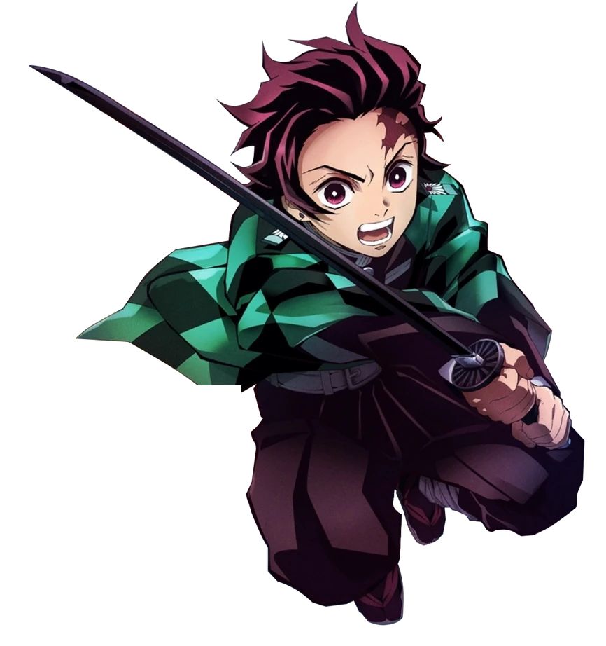 Tanjiro Kamado avec son katana dans le hero de la boutique Demon Slayer